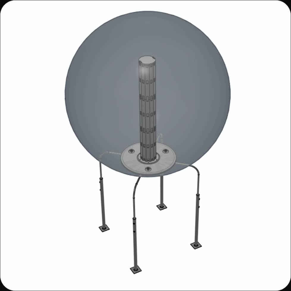 SPI lighting sphere — technical drawing