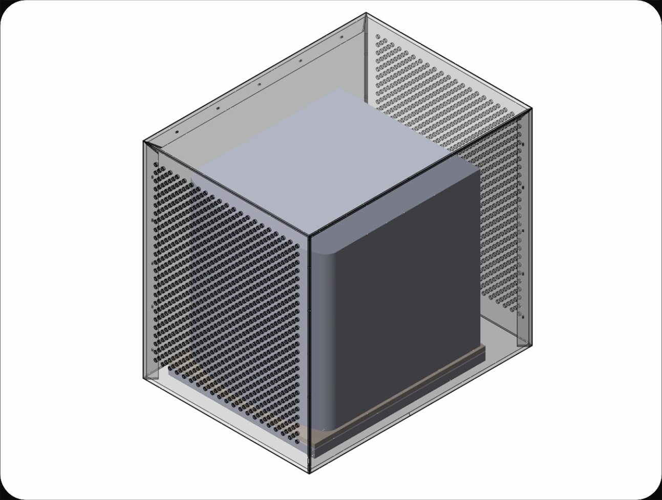 Subwoofer enclosure drawing